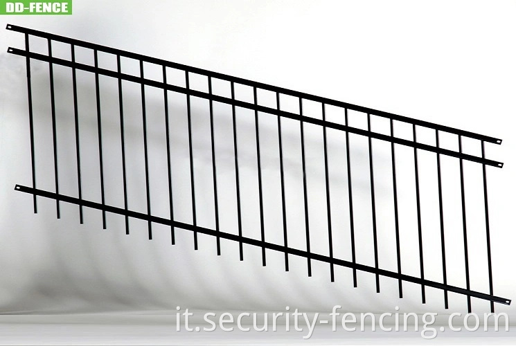 Recinzione di pannelli in alluminio in alluminio in acciaio ornamentale con rivestimento in polvere nera per il giardino di cantiere residenziale commerciale industriale